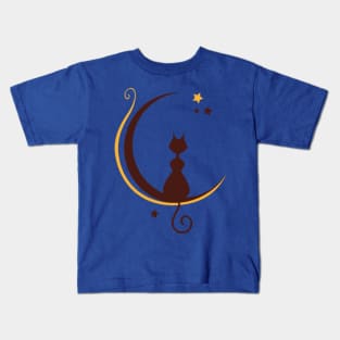 lunar cat Kids T-Shirt